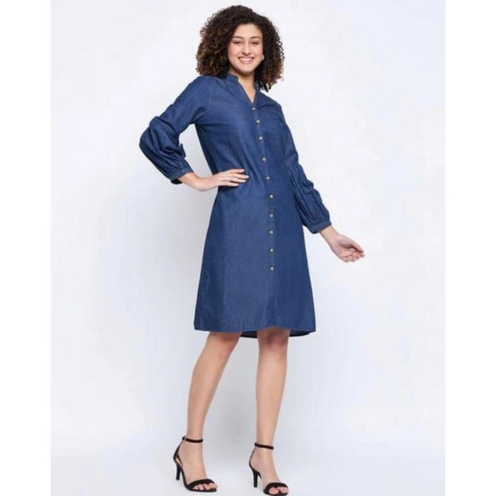 Tremendous Women's Casual Denim Full sleeve Dress