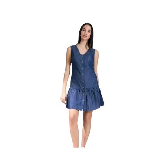 Tremendous Women's Casual Denim Sleeveless Dress