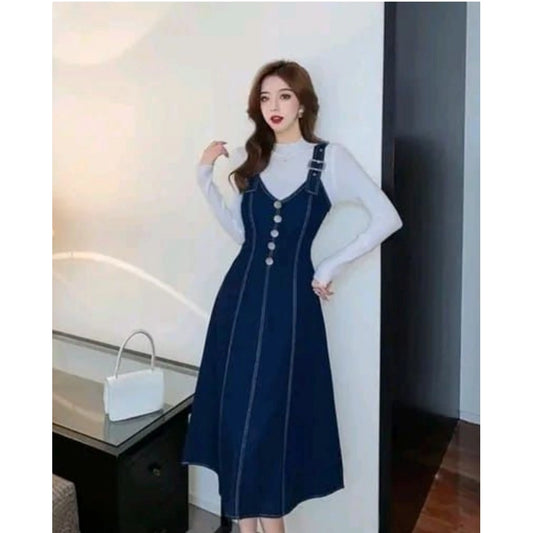 Tremendous Women's Casual Denim Sleeveless Dress
