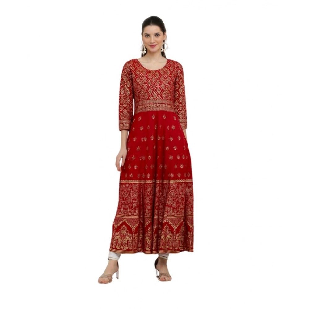 Fantastic Women's Casual Rayon Anarkali Kurti