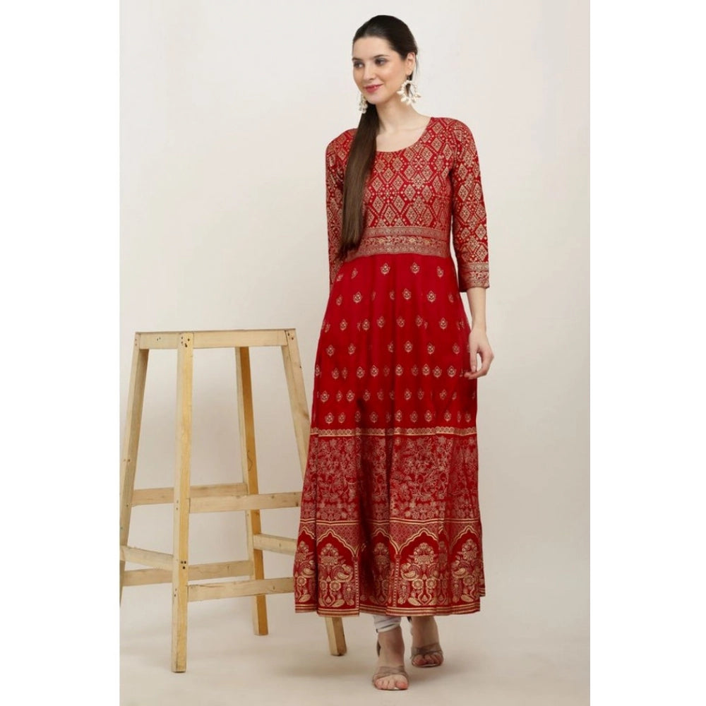Fantastic Women's Casual Rayon Anarkali Kurti