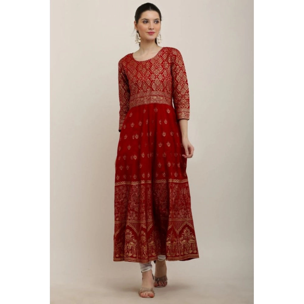 Fantastic Women's Casual Rayon Anarkali Kurti