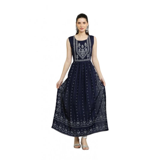 Superb Women's Casual Rayon Sleeveless Kurti