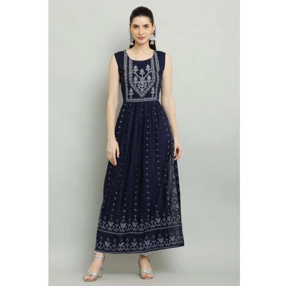 Superb Women's Casual Rayon Sleeveless Kurti