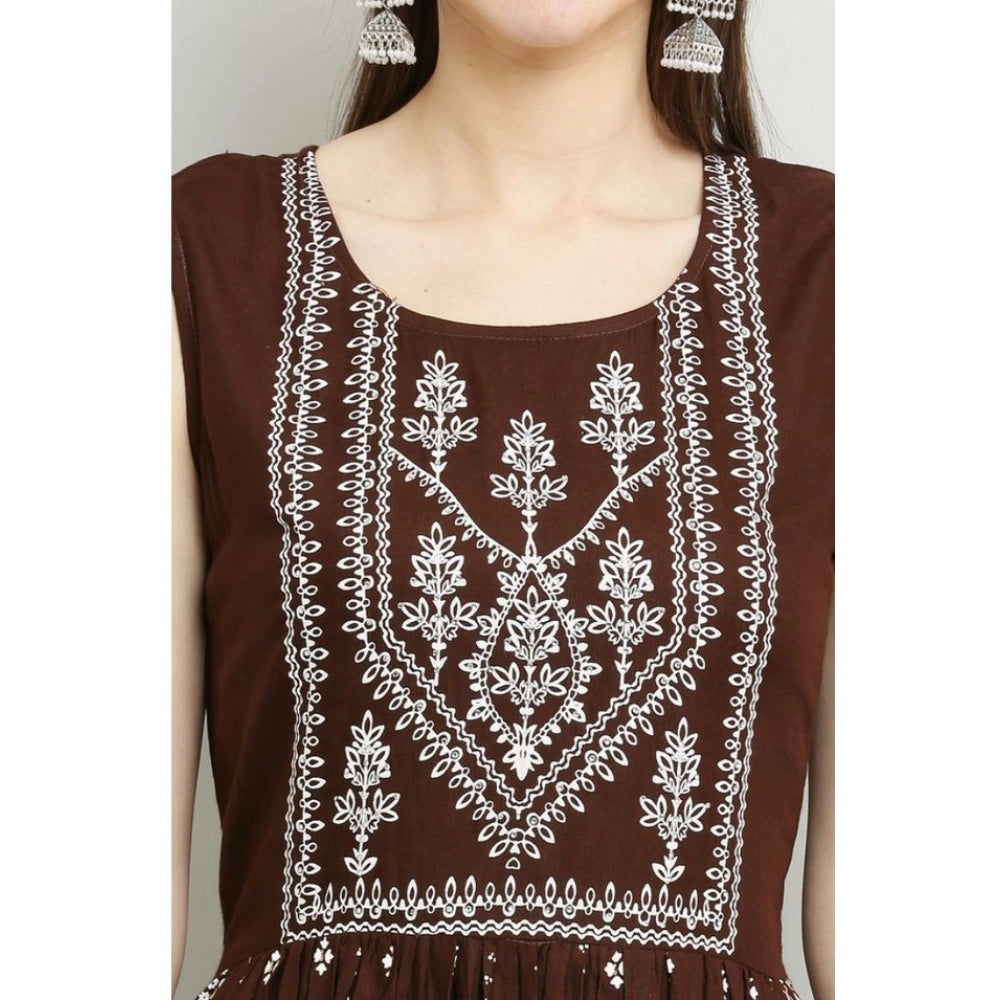 Superb Women's Casual Rayon Sleeveless Kurti