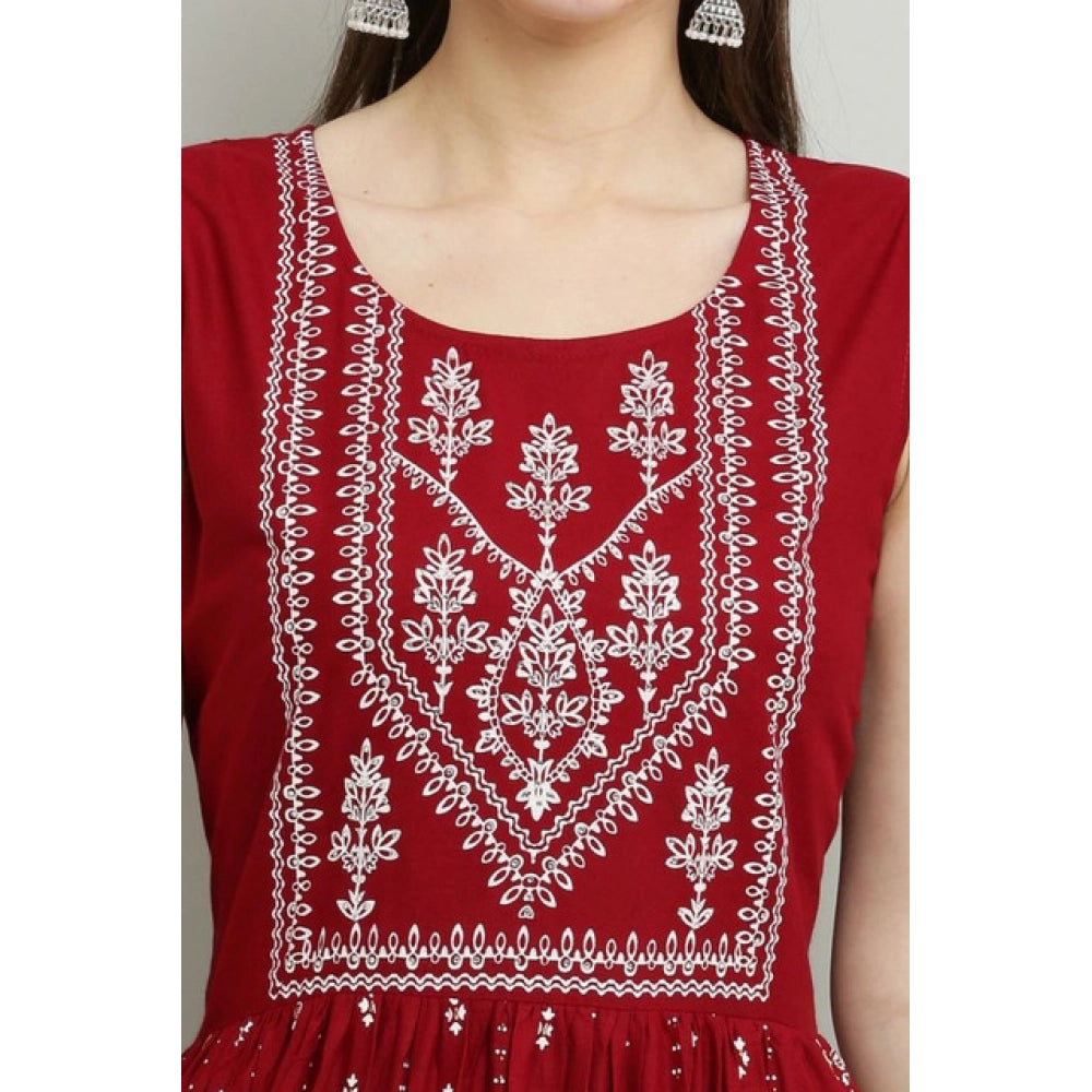 Superb Women's Casual Rayon Sleeveless Kurti