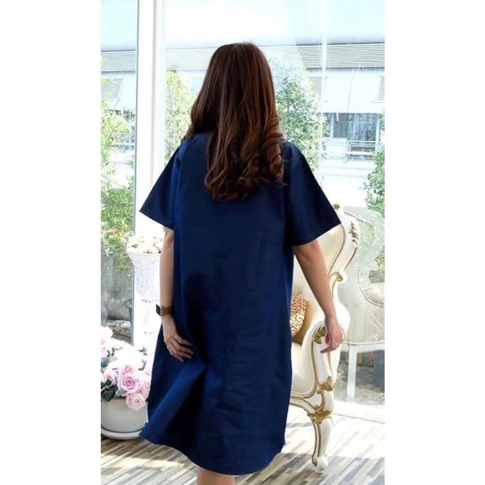 Glorious Women's Casual Denim Half Sleeves Dress