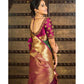 Sassy Women's Soft Lichi Silk Printed Saree With Blouse Piece
