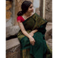 Sophisticated Women's Soft Lichi Silk Printed Saree With Blouse Piece