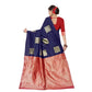 Sophisticated Women's Soft Lichi Silk Printed Saree With Blouse Piece