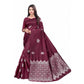 Sophisticated Women's Soft Lichi Silk Printed Saree With Blouse Piece