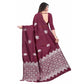 Sophisticated Women's Soft Lichi Silk Printed Saree With Blouse Piece
