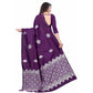 Sophisticated Women's Soft Lichi Silk Printed Saree With Blouse Piece