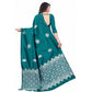Sophisticated Women's Soft Lichi Silk Printed Saree With Blouse Piece
