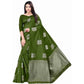 Sophisticated Women's Soft Lichi Silk Printed Saree With Blouse Piece