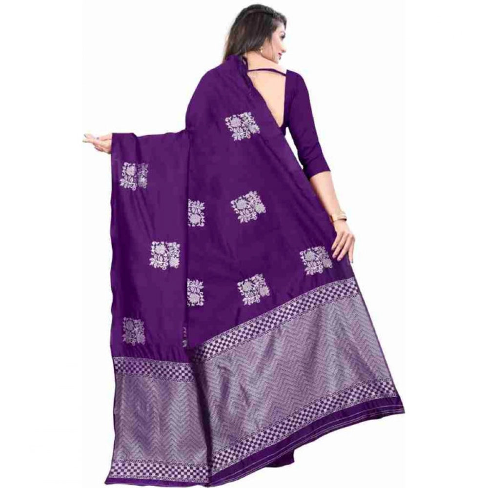 Sophisticated Women's Soft Lichi Silk Printed Saree With Blouse Piece