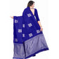Sophisticated Women's Soft Lichi Silk Printed Saree With Blouse Piece