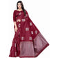 Sophisticated Women's Soft Lichi Silk Printed Saree With Blouse Piece