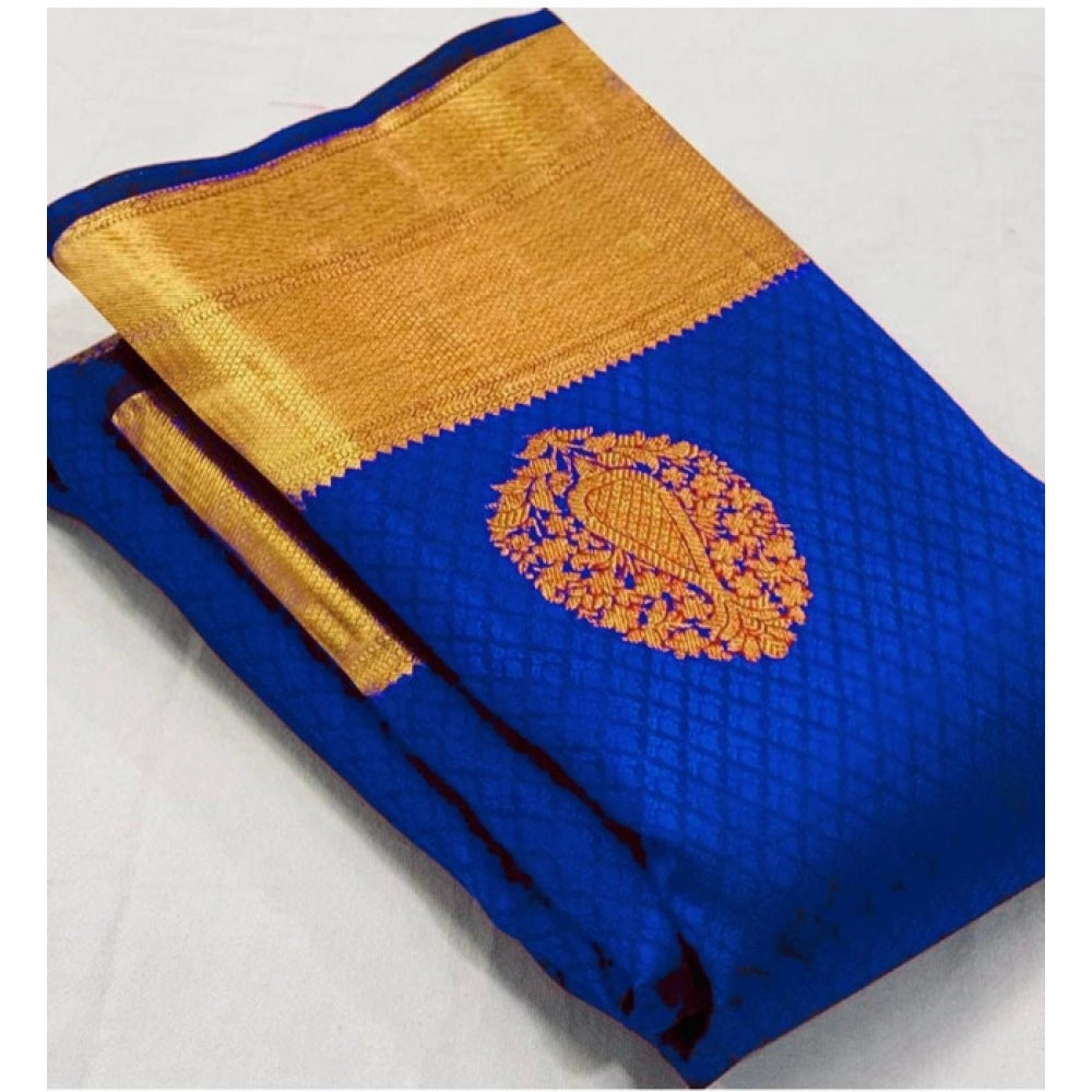 Appealing Women's Soft Lichi Silk Printed Saree With Blouse Piece
