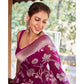 Luxurious Women's Soft Lichi Silk Printed Saree With Blouse Piece