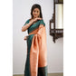 Groovy Women's Soft Lichi Silk Printed Saree With Blouse Piece