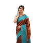 Groovy Women's Soft Lichi Silk Printed Saree With Blouse Piece