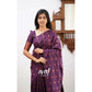 Appealing Women's Soft Lichi Silk Printed Saree With Blouse Piece