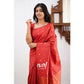 Appealing Women's Soft Lichi Silk Printed Saree With Blouse Piece
