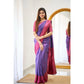 Snazzy Women's Soft Lichi Silk Printed Saree With Blouse Piece