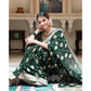 Snazzy Women's Soft Lichi Silk Printed Saree With Blouse Piece