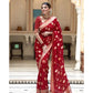 Snazzy Women's Soft Lichi Silk Printed Saree With Blouse Piece