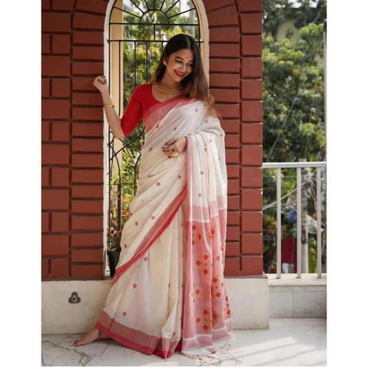 Glamorous Women's Soft Lilan Printed Saree With Blouse Piece