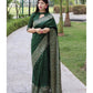 Luxurious Women's Soft Lichi Silk Printed Saree With Blouse Piece