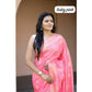 Retro Women's Soft Lichi Silk Printed Saree With Blouse Piece