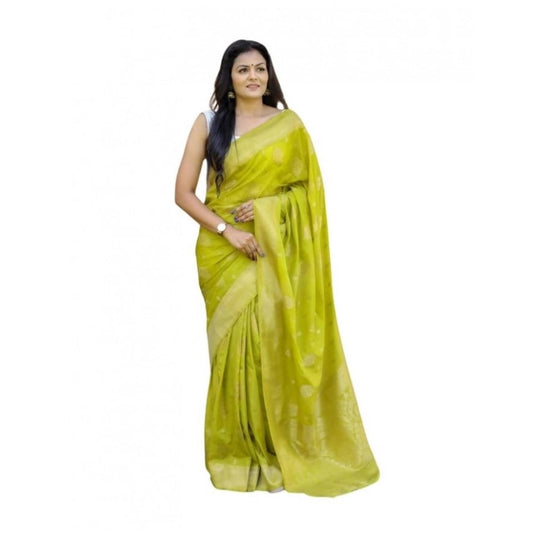 Retro Women's Soft Lichi Silk Printed Saree With Blouse Piece