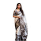 Jaunty Women's Soft Lichi Silk Printed Saree With Blouse Piece