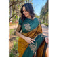 Jaunty Women's Soft Lichi Silk Printed Saree With Blouse Piece