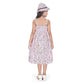 Comfy Girl's Cotton Printed Sleeve Less Round Neck Dress