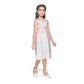 Urbane Girl's Satin Soild Sleeve Less Designer Neck Dress