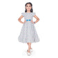 Classic Girl's Twill Printed Short Sleeve Round Neck Dress