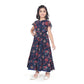 Twinkling Girl's Shiffon Printed Short Sleeve Round Neck Dress