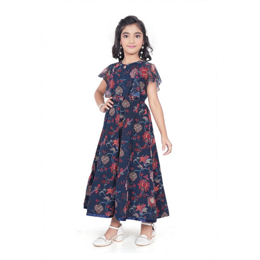 Twinkling Girl's Shiffon Printed Short Sleeve Round Neck Dress