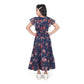 Twinkling Girl's Shiffon Printed Short Sleeve Round Neck Dress