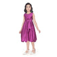 Urbane Girl's Taffeta Silk Soild Sleeve Less Round Neck Dress