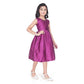 Urbane Girl's Taffeta Silk Soild Sleeve Less Round Neck Dress