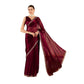 Royal Women's Jimmy Choo solid Saree With Blouse Piece