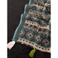 Traditional Women's Linen Cotton Printed Saree With Blouse Piece