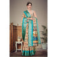 Delicate Women's Cotton Silk Printed Saree With Blouse Piece