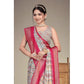 Delicate Women's Cotton Silk Printed Saree With Blouse Piece