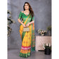 Delicate Women's Cotton Silk Printed Saree With Blouse Piece